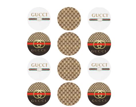 gucci edible cupcake topper.